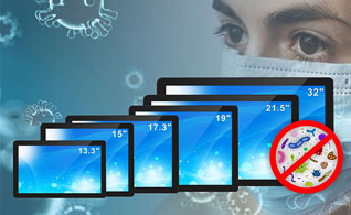Das lang wirksame anti bakterielle LCD-Touchscreen-Display von Amogo wurde erfolgreich auf das medizinische Selbstbedienung system angewendet